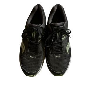 Saucony Cohesion 11 Black Lime Men Size 11.5 Road/Running Sneaker Excellent Used